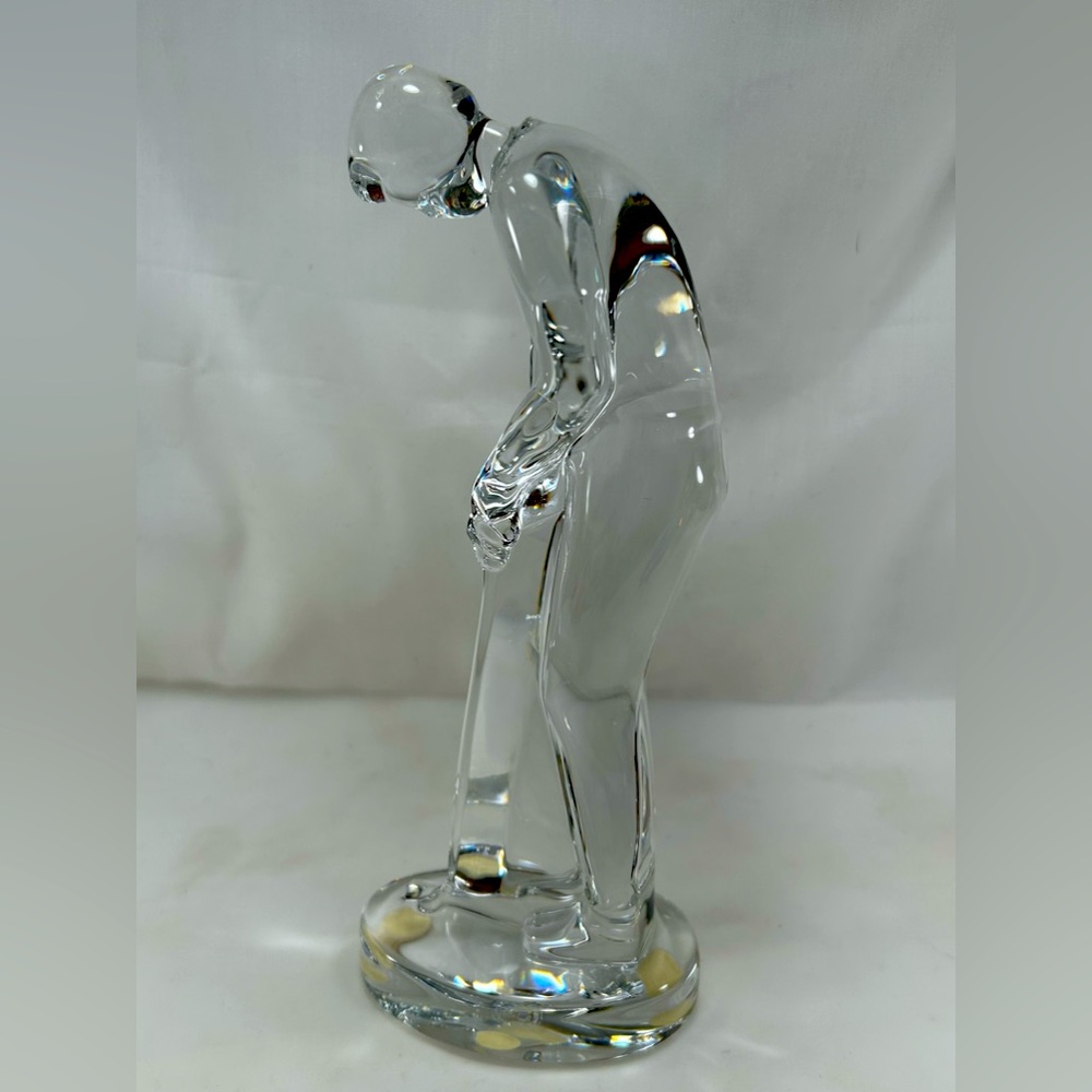 Vintage Baccarat Crystal  Golfer Figurine